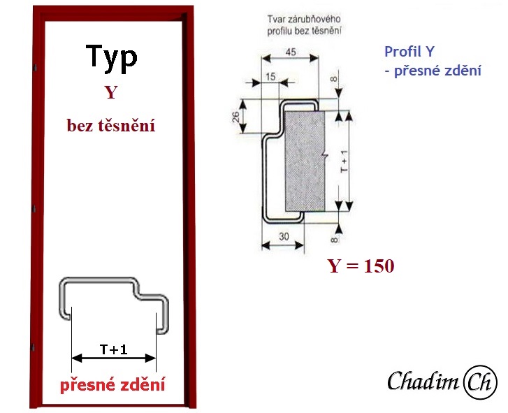 Zárubeň YH 60/15 Pravá