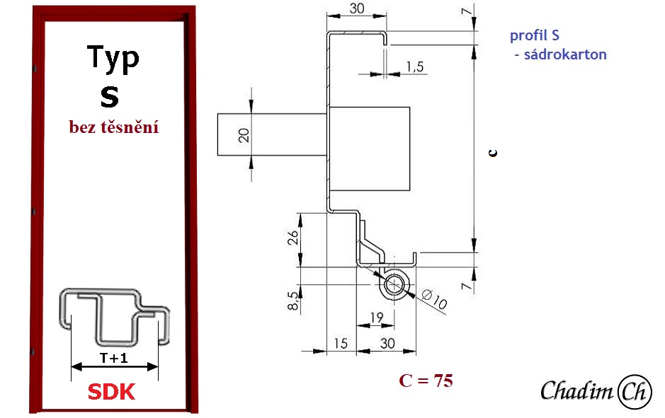Zárubeň SH 60/10 Levá
