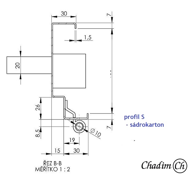 Zárubeň SH 70/10 Levá