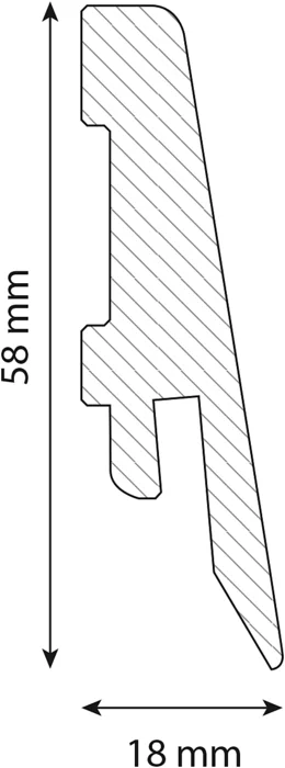 Soklová lišta PUR ROCKO R124 Dub Janov