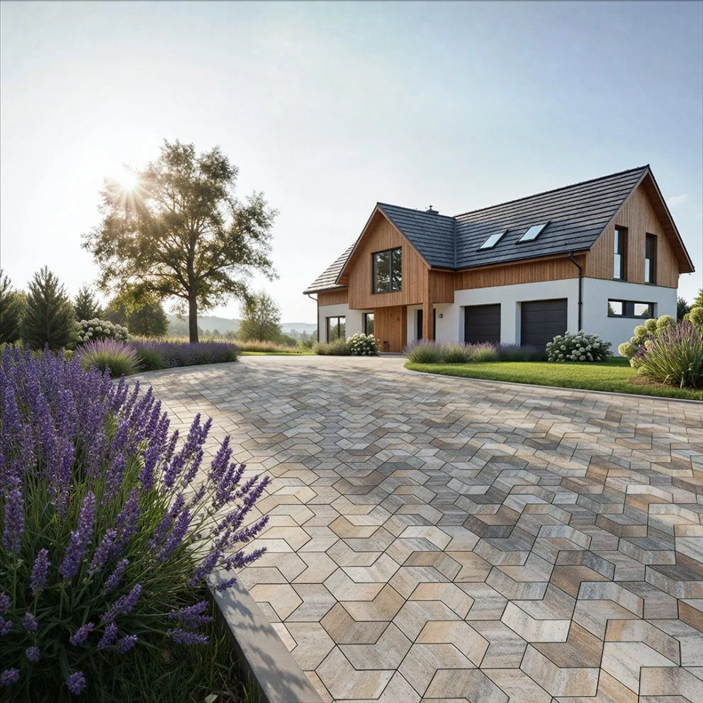Semmelrock ARTE Smart 6 cm, bílohnědočerná