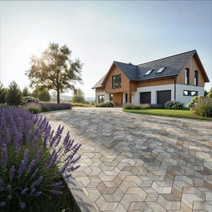 Semmelrock ARTE Smart 6 cm, bílohnědočerná