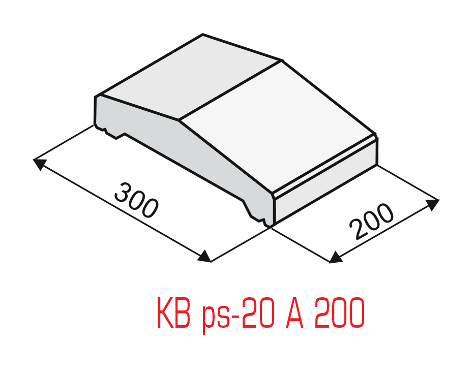Plotová stříška délka 20 cm - hladká, přírodní