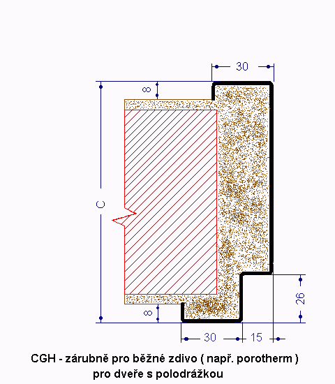 Zárubeň CGH 60/125 Pravá č.18 Výprodej